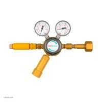 Редуктор рамповый кислородный GCE CTMH (DRUVA, 300/20 бар, G3/4-G3/8, пламегаситель)