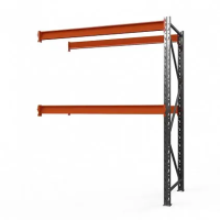 Секция приставная стеллажа металлического Оптима, 2000x1250x785 мм. Полки: 2 шт. без настила