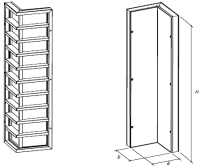 Щит угловой наружный 0,3х0,3х3,0м профиль 2,5 мм