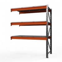 Секция приставная стеллажа металлического Оптима, 3000x2500x785 мм. Полки: 3 шт. метал.