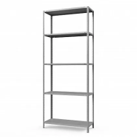 Стеллаж металлический ТС Лайт, 2500x1200x300 мм. Полки: 5 шт. метал.