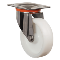 Большегрузное нейлоновое колесо  EZ01 HKZ 100 (INOX)