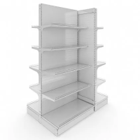 Стеллаж торговый торцевой без плинтуса и без заглушки (1550x1000x500) 5 полок