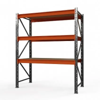 Стеллаж металлический Оптима, 3500x1530x785 мм. Полки: 3 шт. фанера