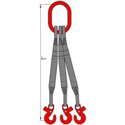 Строп текстильный трёхветвевой 3СТ - 6т 5м х 90мм