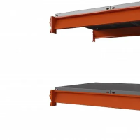 Секция приставная стеллажа металлического Оптима, 3500x1530x785 мм. Полки: 6 шт. метал.