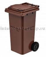 Мусорный контейнер 120 л коричневый