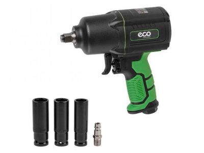 Пневмогайковерт 1/2" ECO AIW-1500S (1300/1700 Нм (закр./откр.); 3 ступени крут.мом.; twin hammer; 7000 об/мин; композитный корпус)