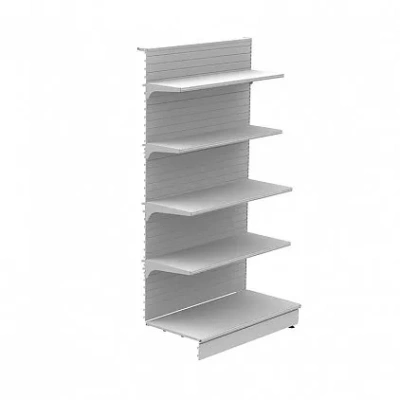 Стеллаж торговый пристенный дополнительный с плинтусом и без заглушки (2250x1000x500) 5 полок