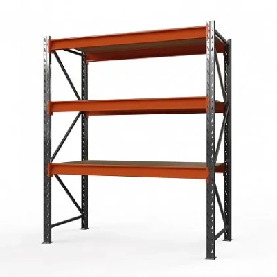 Стеллаж металлический Оптима, 2000x1250x785 мм. Полки: 3 шт. фанера