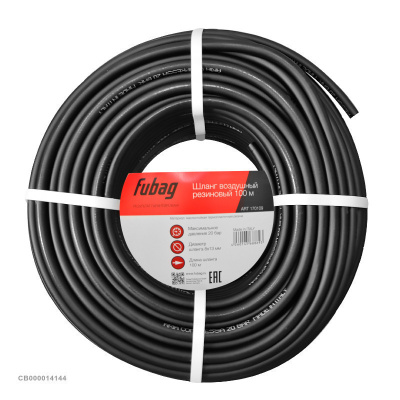 Рукав пневматический имп. (бухта 100 м, маслостойкая термопластичная резина, 20 бар), FUBAG