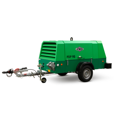 Компрессор передвижной ATMOS PDP95 - 7 бар (фиксированная с тормозом ходовая часть)
