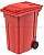 Мусорный контейнер 360 л красный