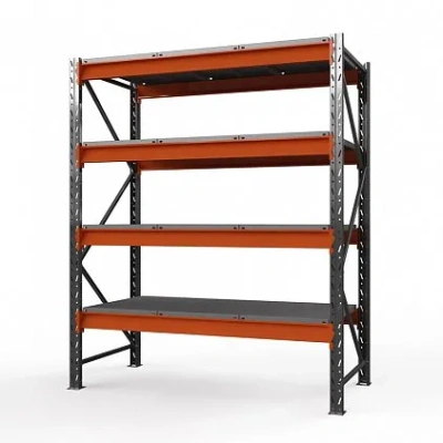 Стеллаж металлический Оптима, 3500x1250x785 мм. Полки: 4 шт. метал.