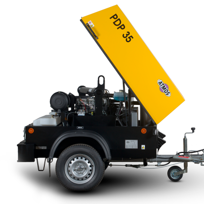 Компрессор передвижной ATMOS PDP35 - 12 бар (ходовая часть на салазках)